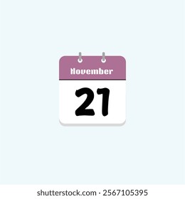 November 21st: Calendar Date Illustration