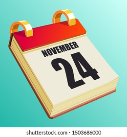 November 24 on Red Calendar