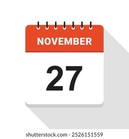 November 27 Calendar Date icon