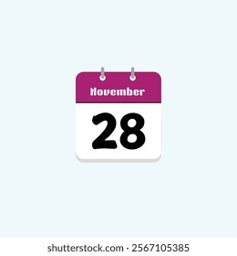 November 28th: Calendar Date Image