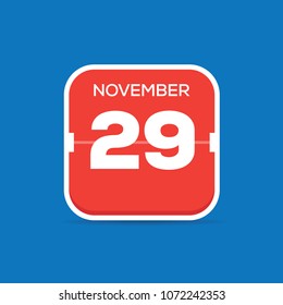 November 29 Calendar Flat Icon