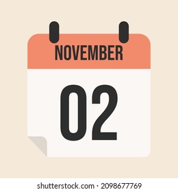 November 2nd calendar, calendar page for meeting, work, welcome November