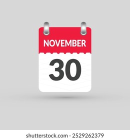 Calendario del 30 de noviembre Fecha, Mes icono