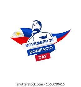 November 30, Happy Bonifacio Day vector illustration. Suitable for greeting card, poster and banner.