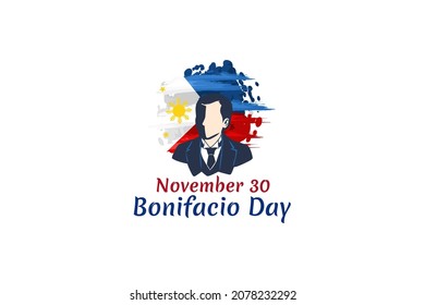 November 30, Happy Bonifacio Day vector illustration. Suitable for greeting card, poster and banner.