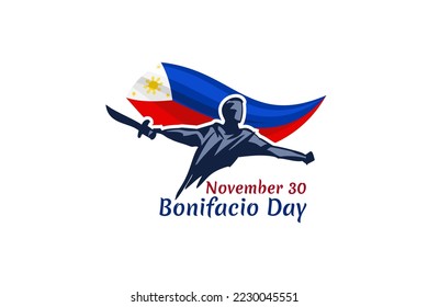 November 30, Happy Bonifacio Day vector illustration. Suitable for greeting card, poster and banner.