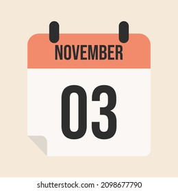 November 3nd calendar, calendar page for meeting, work, welcome November