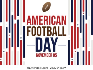 El 5 de noviembre se celebra el Día del Fútbol Americano en los Estados Unidos de América, diseño de fondo