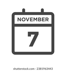 November 7 Calendar Day or Calender Date for Deadline or Appointment