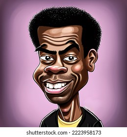 November 8, 2022 Caricature Of Chris Rock American Stand-up Comedian, Actor, And Filmmaker