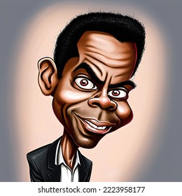 November 8, 2022 Caricature Of Chris Rock American Stand-up Comedian, Actor, And Filmmaker