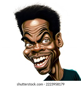 November 8, 2022 Caricature Of Chris Rock American Stand-up Comedian, Actor, And Filmmaker