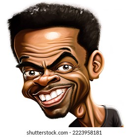 November 8, 2022 Caricature Of Chris Rock American Stand-up Comedian, Actor, And Filmmaker