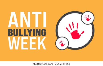 November is Anti-Bullying Week. Holiday concept. suitable for placard, background,Greeting Card, Poster design template with text inscription, standard Social Media Post.