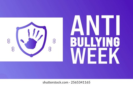 November is Anti-Bullying Week. Holiday concept. suitable for placard, background,Greeting Card, Poster design template with text inscription, standard Social Media Post.