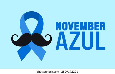 novembro fundo azul ou modelo de design de banner é observado todos os anos em novembro. Conceito de férias. Modelo para cartão, cartaz, cartão, modelo. 