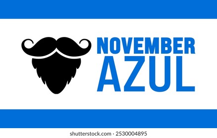 november azul hintergrund oder banner design vorlage wird jedes jahr im november beobachtet. Urlaubskonzept. Vorlage für Karte, Poster, Plakat, Vorlage. 