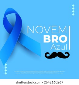 November azul background or banner design template