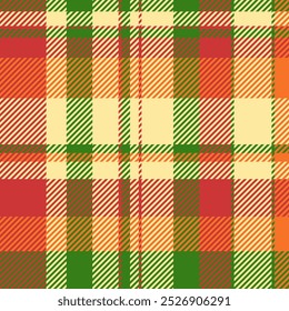 November background fabric seamless, primary vector plaid texture. Gingham textile pattern check tartan in yellow and red colors palette.