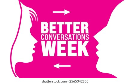 November is Better Conversation Week background template. Holiday concept. suitable for placard, background,Greeting Card, Poster design template with text inscription, standard Social Media Post.