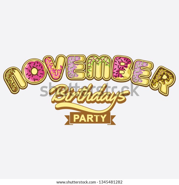 Download November Birthdays Party Vector Stock Vector (Royalty Free ...