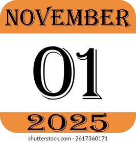 November calendar 2025 icon.Simple design for business, print media, advertisement.Calendar Event schedule date icon on white background.Agenda plan, nov month schedule calendar and Time planner.