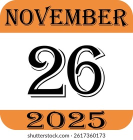 November calendar 2025 icon.Simple design for business, print media, advertisement.Calendar Event schedule date icon on white background.Agenda plan, nov month schedule calendar and Time planner.