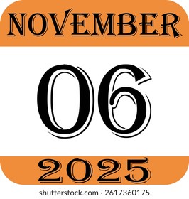 November calendar 2025 icon.Simple design for business, print media, advertisement.Calendar Event schedule date icon on white background.Agenda plan, nov month schedule calendar and Time planner.