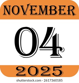 November calendar 2025 icon.Simple design for business, print media, advertisement.Calendar Event schedule date icon on white background.Agenda plan, nov month schedule calendar and Time planner.