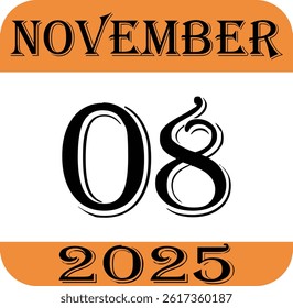 November calendar 2025 icon.Simple design for business, print media, advertisement.Calendar Event schedule date icon on white background.Agenda plan, nov month schedule calendar and Time planner.