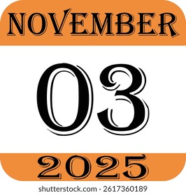November calendar 2025 icon.Simple design for business, print media, advertisement.Calendar Event schedule date icon on white background.Agenda plan, nov month schedule calendar and Time planner.