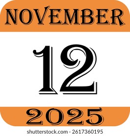 November calendar 2025 icon.Simple design for business, print media, advertisement.Calendar Event schedule date icon on white background.Agenda plan, nov month schedule calendar and Time planner.