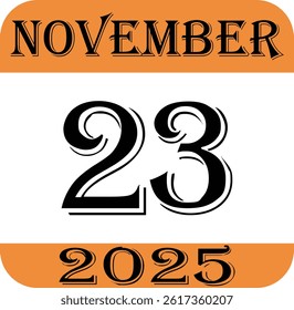 November calendar 2025 icon.Simple design for business, print media, advertisement.Calendar Event schedule date icon on white background.Agenda plan, nov month schedule calendar and Time planner.