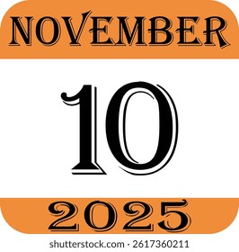 November calendar 2025 icon.Simple design for business, print media, advertisement.Calendar Event schedule date icon on white background.Agenda plan, nov month schedule calendar and Time planner.