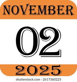 November calendar 2025 icon.Simple design for business, print media, advertisement.Calendar Event schedule date icon on white background.Agenda plan, nov month schedule calendar and Time planner.