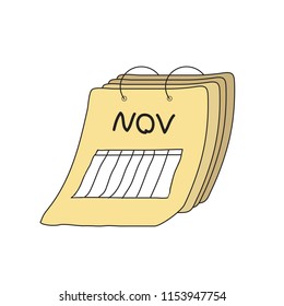 november calendar cartoon