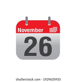 Vector de diseño de icono del calendario de noviembre