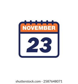 November Calendar Icon Vector Template