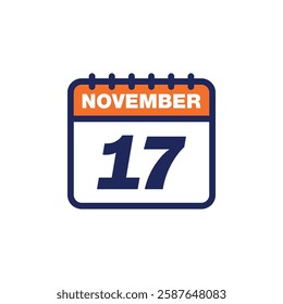 November Calendar Icon Vector Template