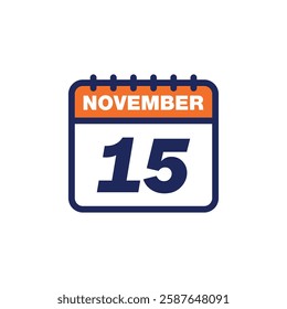 November Calendar Icon Vector Template