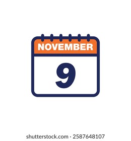 November Calendar Icon Vector Template