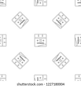 November calendar pattern seamless vector repeat geometric for any web design