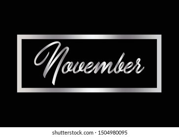 November for the calendar. phrases for banners, leaflets, greeting cards, calendars. November month illustration