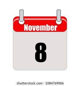 November calendar vector