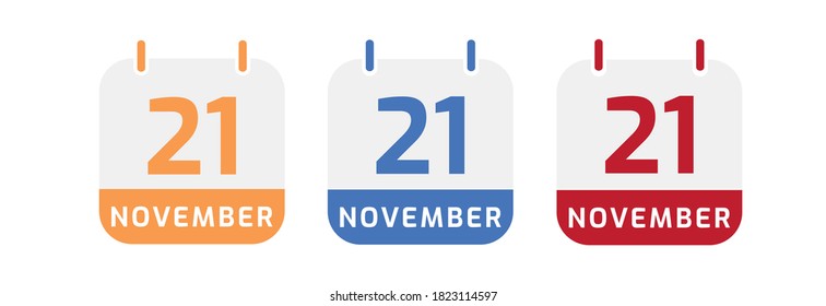  november calendar vector design for note