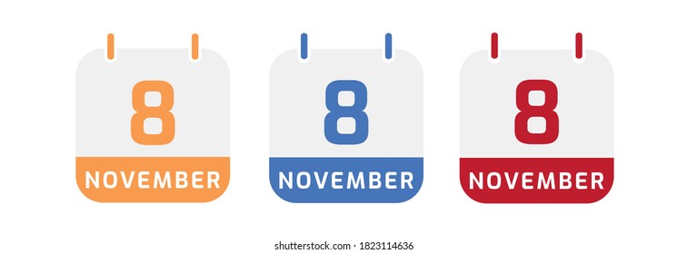  Novemberkalender, Vektordesign für Notiz