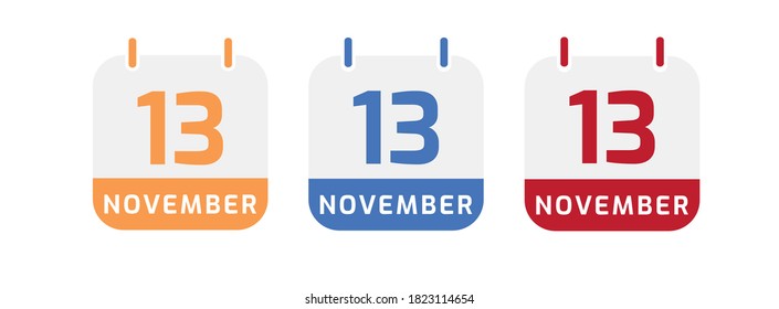  Novemberkalender, Vektordesign für Notiz