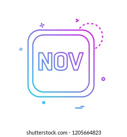 November Calender icon design vector