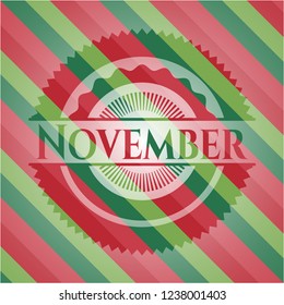 November christmas badge background.