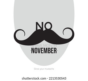 November concept with lettering poster in isolated